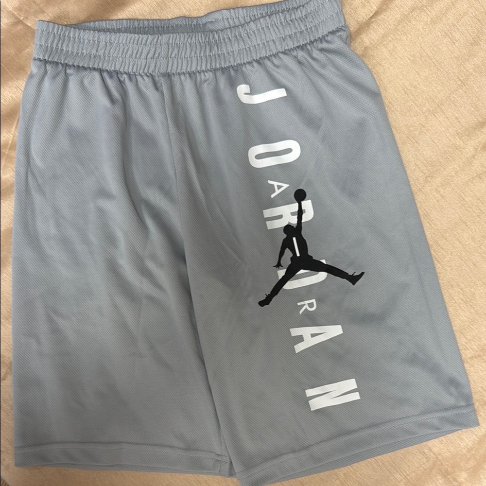 Jordan Gray Athletic Shorts with Jumpman Logo